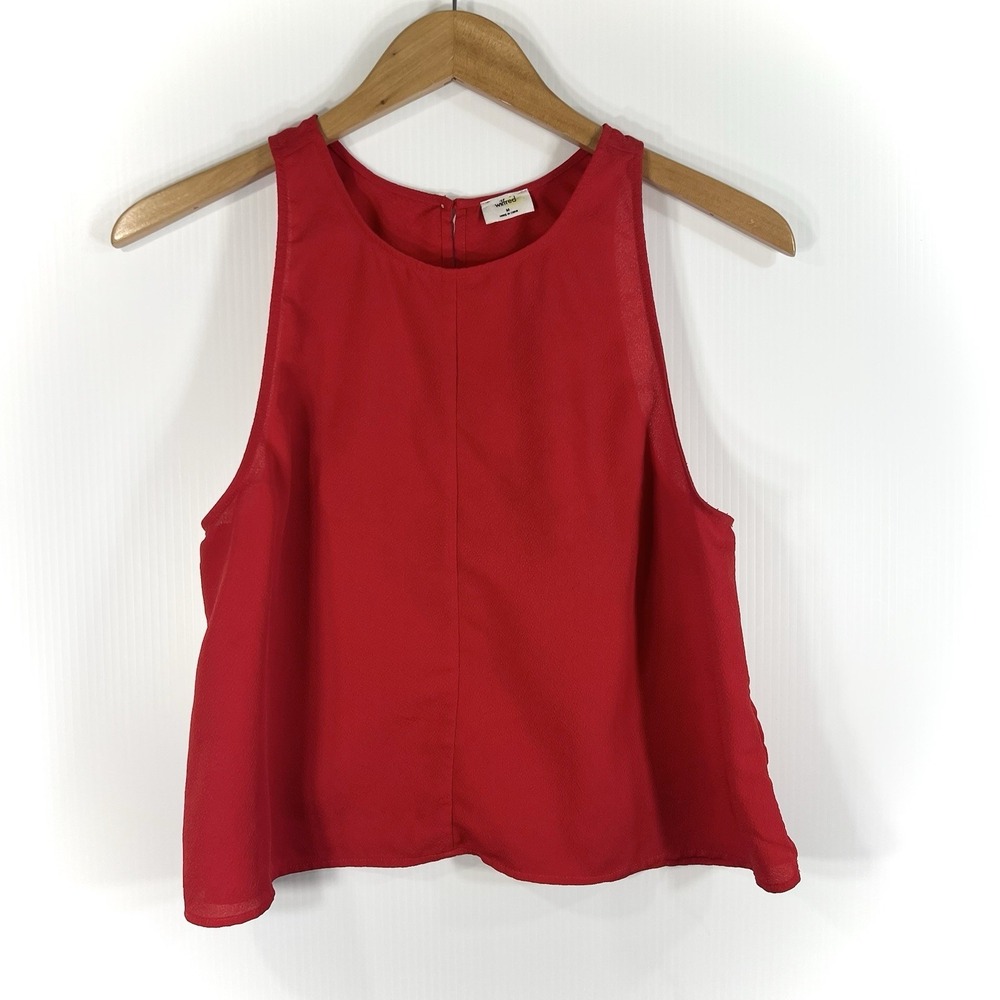 Aritzia‎ Wilfred Octave Blouse Size Medium Red Sleeveless Capsule Lightweight